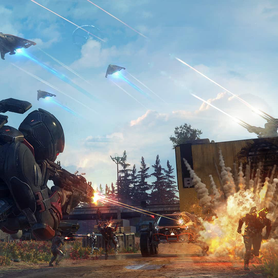 Mockup of Theatres of War combat, based in Star Citizen