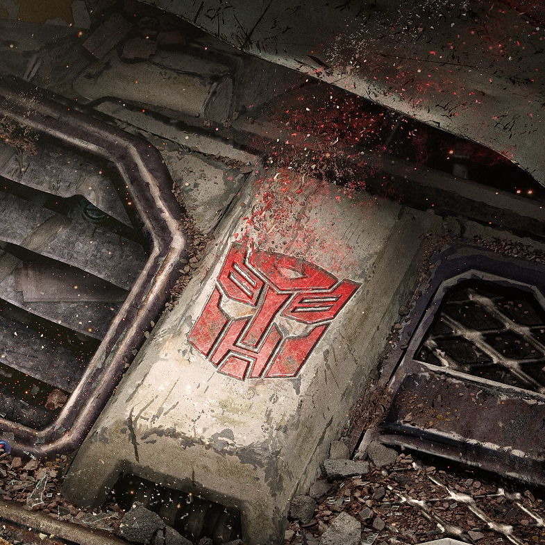 Close up of the Transformers logo